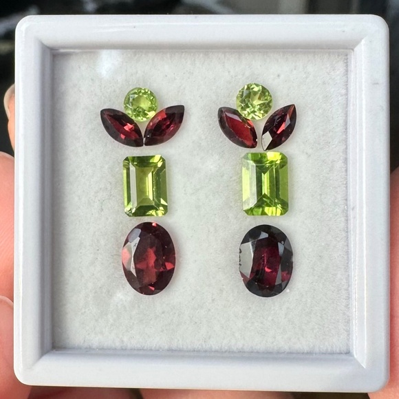 Kay Jewelers Jewelry - ✨ MATCHED PAIR 5.95 ctw Custom Earring Kit 💚❤️ Garnet Peridot 🌿 Ready to Set